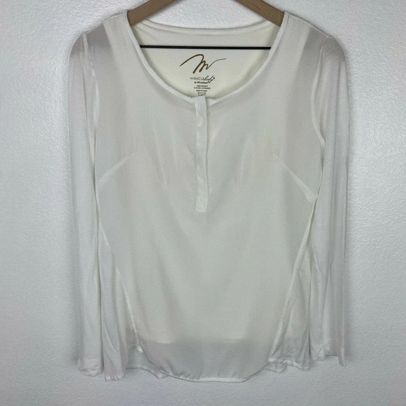 MiracleBody By MiracleSuit Sheer Long Sleeve Top and Control Top Tank Top Size S - Picture 1 of 6